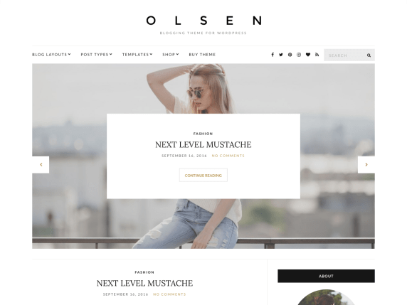 Olsen Light - Perfect Free WordPress Theme for Lifestyle Blogging