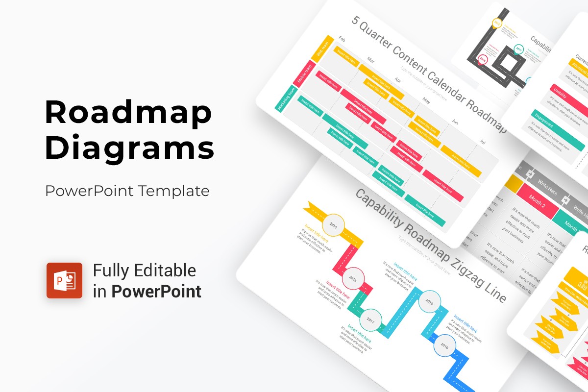 Roadmap Diagrams PowerPoint Template