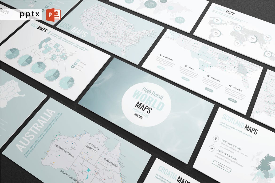 Best World Map Countries PowerPoint Templates