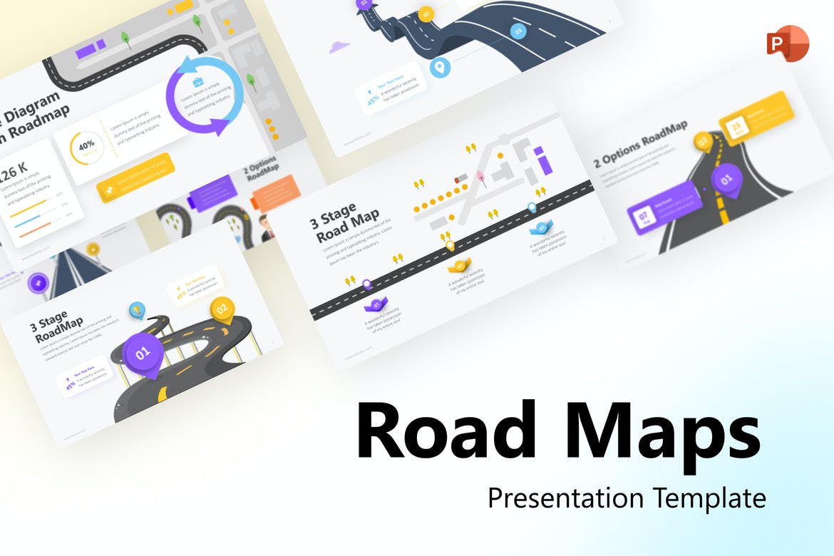 Roadmaps Infographic PowerPoint Template