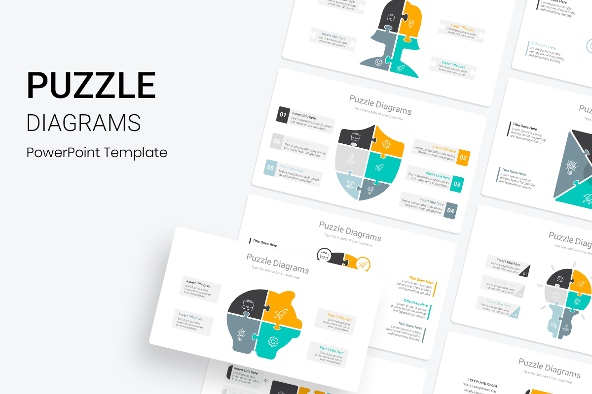 Puzzle Diagrams PowerPoint Template